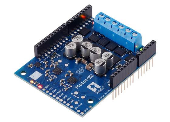 Motoron M2S24v16 Dual High-Power Motor Controller Shield for Arduino (Connectors Soldered).