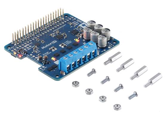 Motoron M2H18v18 Dual High-Power Motor Controller for Raspberry Pi (Connectors Soldered).