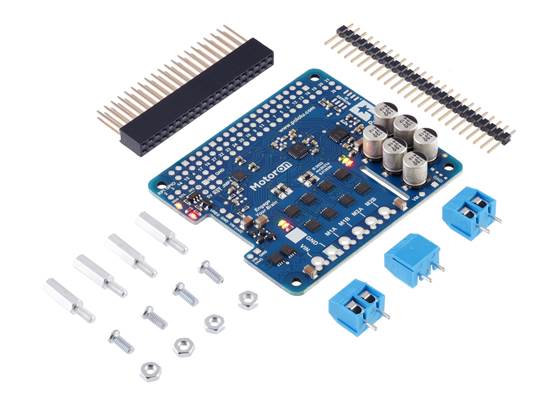 Motoron M2H18v18 Dual High-Power Motor Controller Kit for Raspberry Pi.