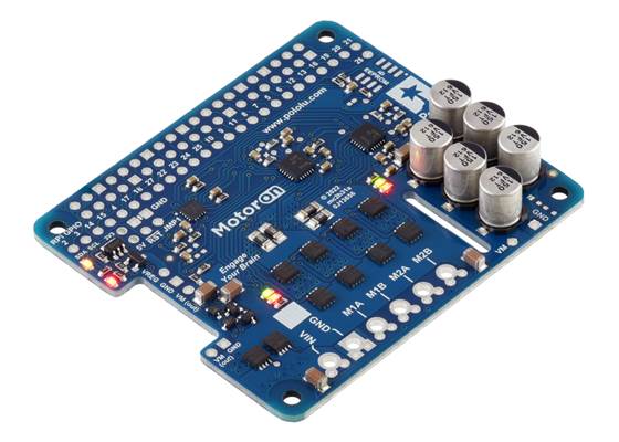 Motoron M2H18v18 Dual High-Power Motor Controller for Raspberry Pi (No Connectors or Standoffs).