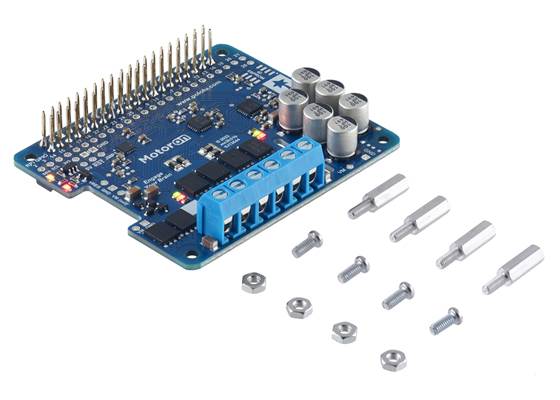 Motoron M2H24v16 Dual High-Power Motor Controller for Raspberry Pi (Connectors Soldered).