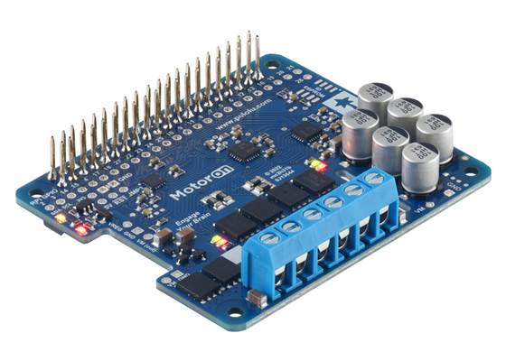 Motoron M2H24v16 Dual High-Power Motor Controller for Raspberry Pi (Connectors Soldered). (1)