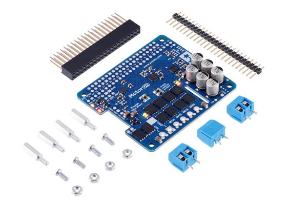 Motoron M2H24v16 Dual High-Power Motor Controller Kit for Raspberry Pi.