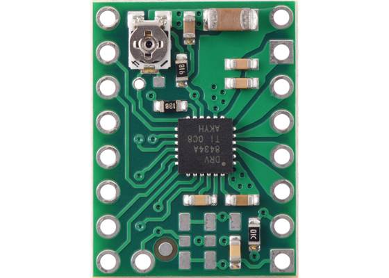 DRV8434A Stepper Motor Driver Carrier (top view).