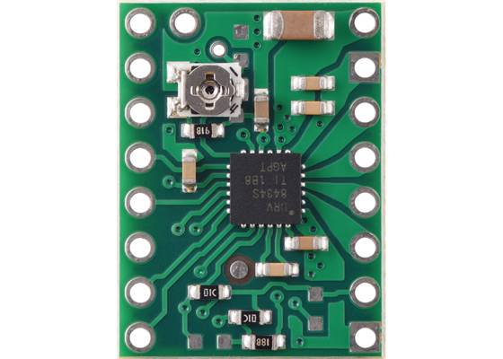 DRV8434S SPI Stepper Motor Driver Carrier, Potentiometer for Max. Current Limit (top view).