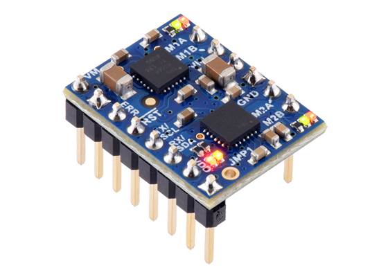 Motoron M2T256/M2U256 Dual Motor Controller (Header Pins Soldered).