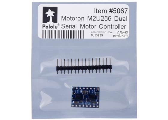 Standard packaging for the Motoron M2U256 Dual Serial Motor Controller.