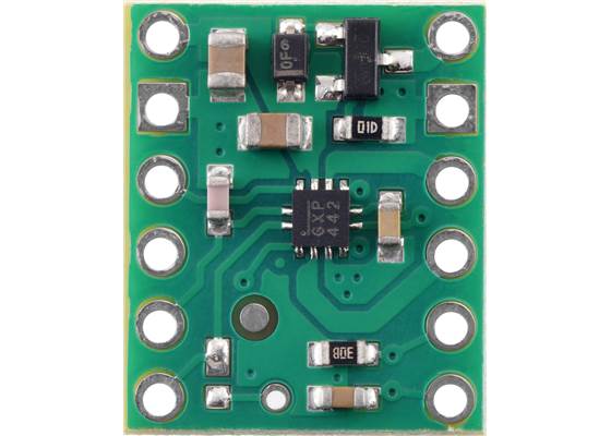 MP6550 Single Brushed DC Motor Driver Carrier, top view.