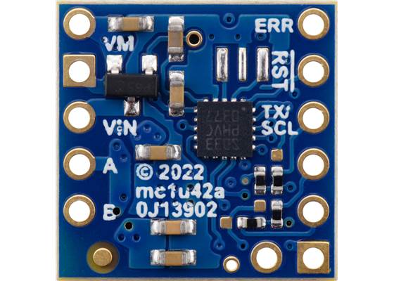 Motoron M1T256 Single I²C Motor Controller, bottom view.