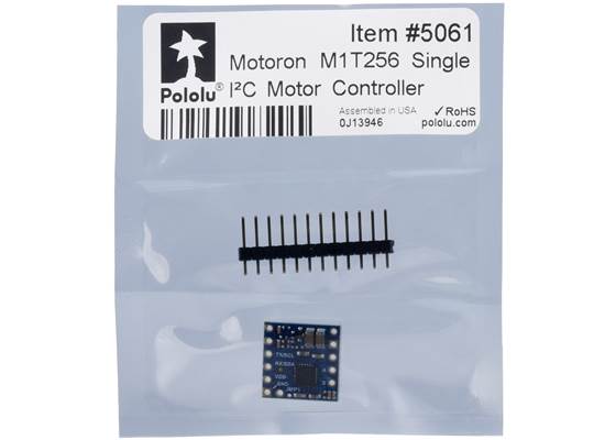 Standard packaging for the Motoron M1T256 Single I²C Motor Controller.