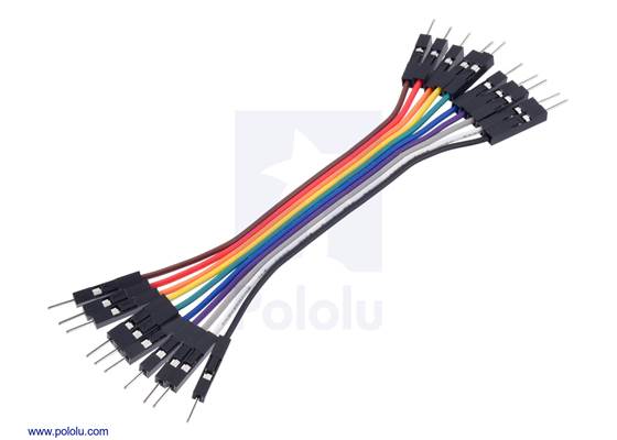 Ribbon Cable Premium Jumper Wires 10-Color M-M 3″ (7.5 cm).