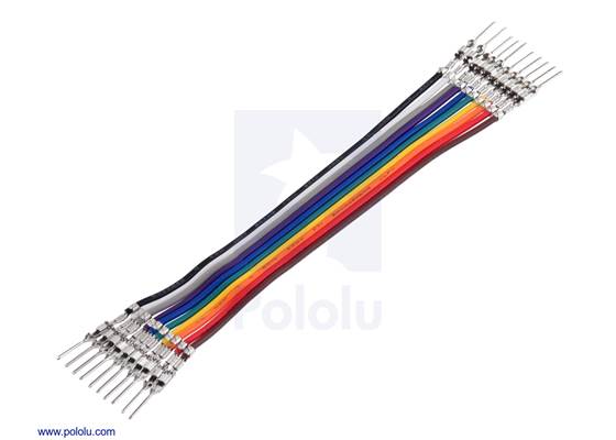 Ribbon Cable with Pre-Crimped Terminals 10-Color M-M 3″ (7.5 cm).