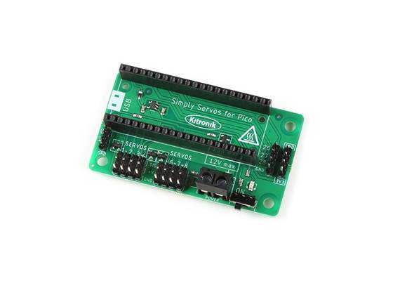 Kitronik Simply Servos Board for Raspberry Pi Pico