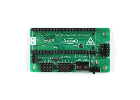 Kitronik Simply Servos Board for Raspberry Pi Pico (2)