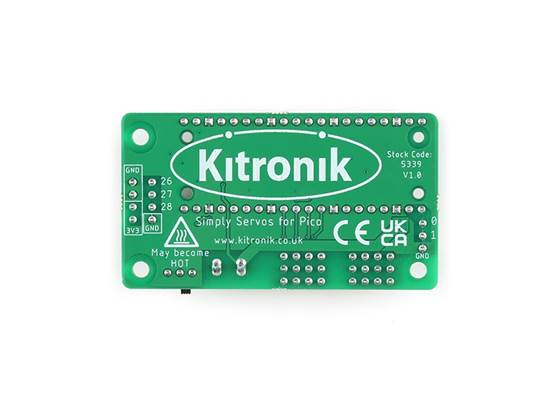 Kitronik Simply Servos Board for Raspberry Pi Pico (3)