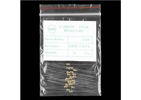 Resistor 1.0M Ohm 1/6th Watt PTH - 20 pack (3)