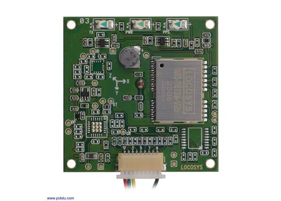 LOCOSYS LC20031-V2 135-Channel Dual-Band GNSS Receiver Module, bottom view.
