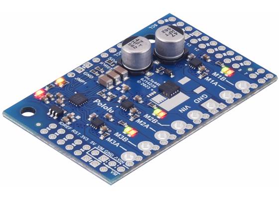 Motoron M3S550 Triple Motor Controller Shield for Arduino (No Connectors).