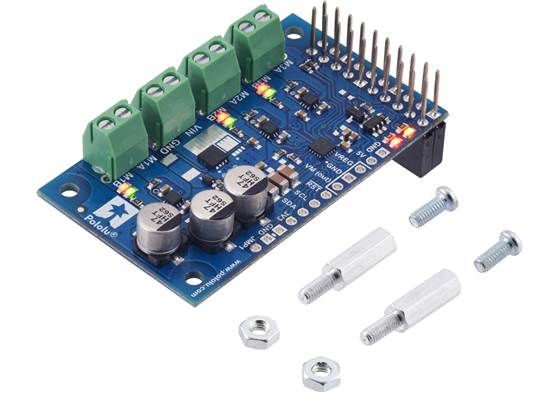 Motoron M3H550 Triple Motor Controller for Raspberry Pi (Connectors Soldered).