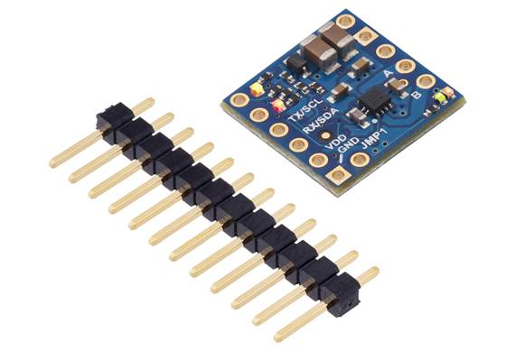 Motoron M1T550/M1U550 Single Motor Controller with included headers.