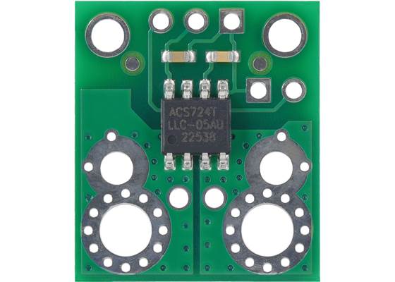 ACS724LLCTR-05AU Current Sensor Carrier 0A to 5A, top view.