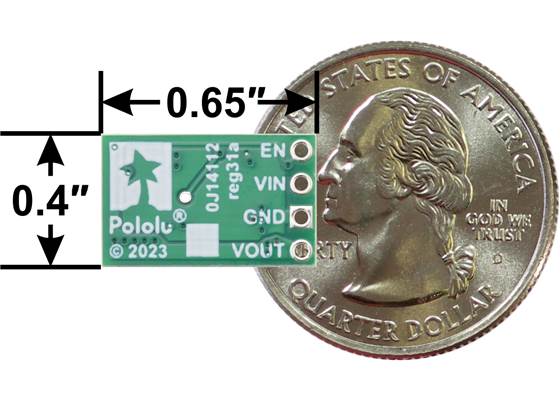 Step-Up/Step-Down Voltage Regulator S8V9Fx, bottom view with dimensions.