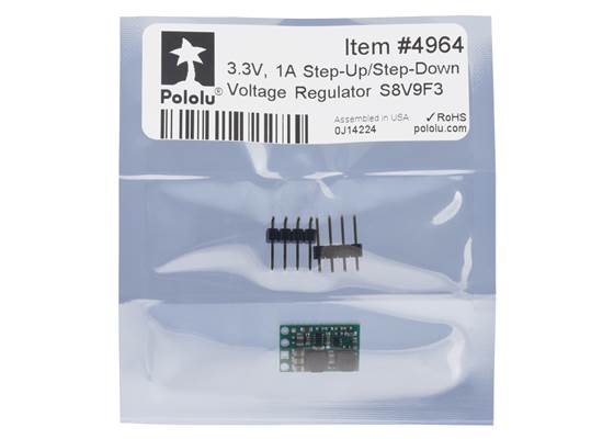 Standard packaging for the 3.3V Step-Up/Step-Down Voltage Regulator S8V9F3.