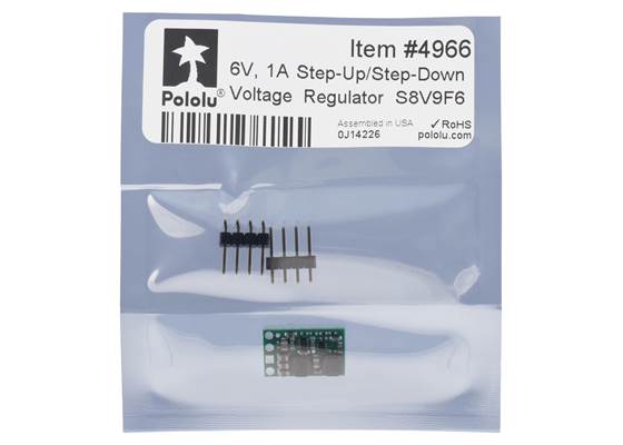 Standard packaging for the 6V Step-Up/Step-Down Voltage Regulator S8V9F6.