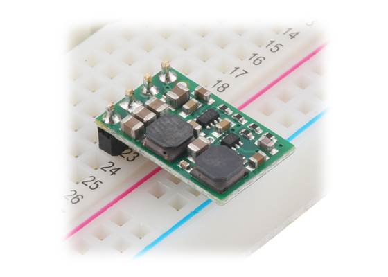Step-Up/Step-Down Voltage Regulator S8V9Fx on a breadboard. (1)