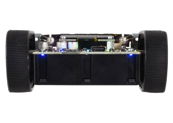 Assembled Zumo 2040 robot, back view.