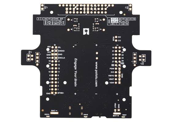 Zumo 2040 Main Board, bottom view.