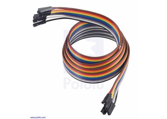 Ribbon Cable Premium Jumper Wires 10-Color F-F 36" (90 cm).