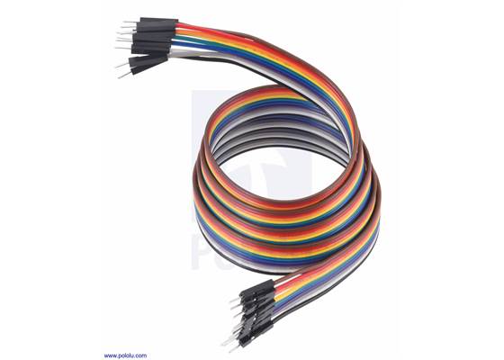 Ribbon Cable Premium Jumper Wires 10-Color M-M 36" (90 cm).