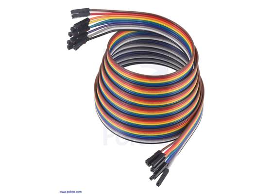 Ribbon Cable Premium Jumper Wires 10-Color F-F 60" (150 cm).