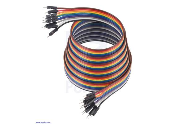 Ribbon Cable Premium Jumper Wires 10-Color M-M 60" (150 cm).