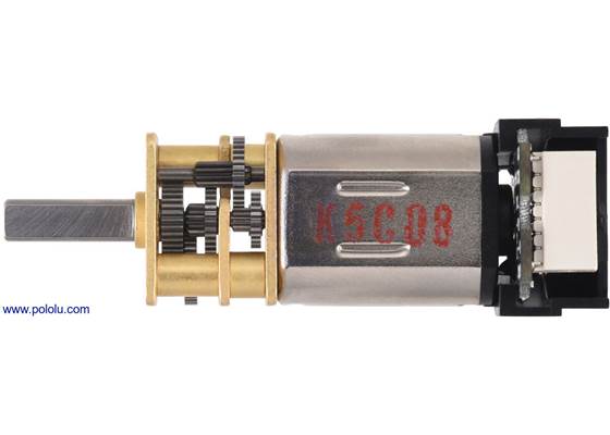 Micro Metal Gearmotor with 12 CPR encoder, back connector. (2) (2)