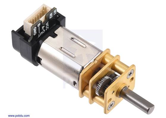 Micro Metal Gearmotor with 12 CPR encoder, side connector. (1)
