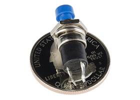 Momentary Button - Panel Mount (Blue) (2)