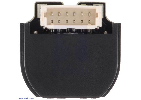 Rear view of Micro Metal Gearmotor with 12 CPR encoder, back connector.