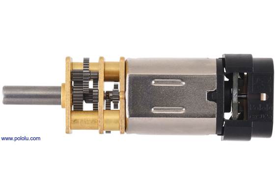 Micro Metal Gearmotor with 12 CPR encoder.