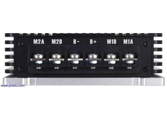 RoboClaw 2×200A, 60VDC Motor Controller power inputs and motor outputs.