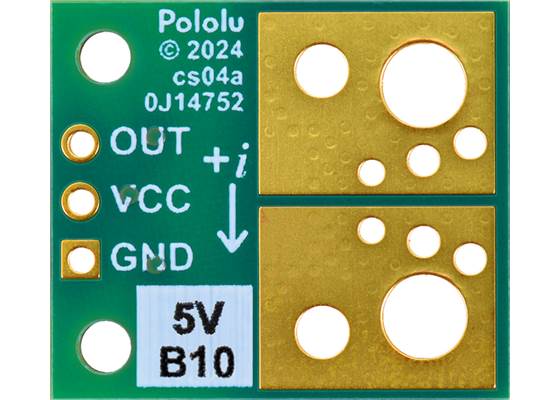ACS72981LLRATR-100B5 Current Sensor Compact Carrier -100A to +100A, 5V, bottom view.