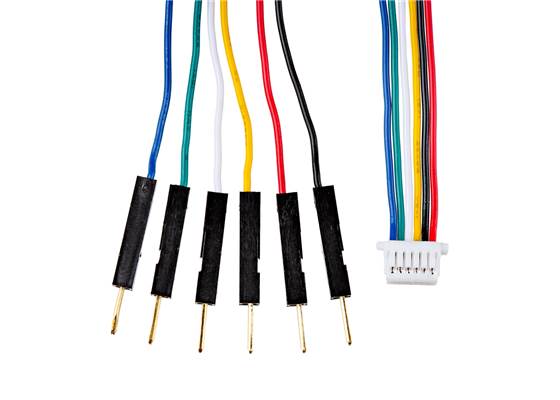 XRP Motor to Breadboard Jumper Cable - 6in. (6-pin JST-SH) (4)