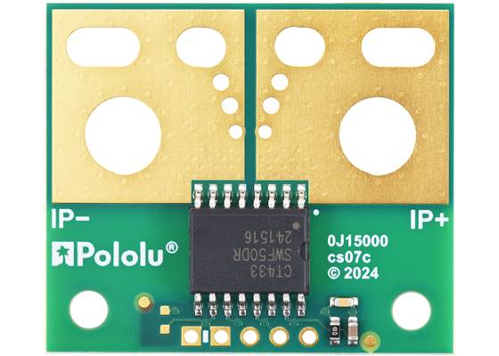 CT433-HSWF50DR TMR Current Sensor Large Carrier 0A to 50A, 3.3V, top view.