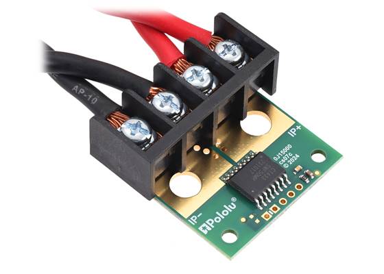 CT432-HSWF20MR TMR Current Sensor Large Carrier with wires connected via terminal blocks.
