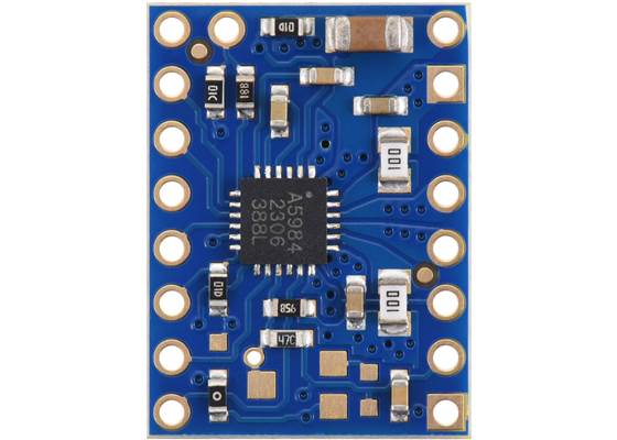 A5984 Stepper Motor Driver Carrier, Fixed 1.5A@5V / 1A@3.3V, Blue Edition, top view.