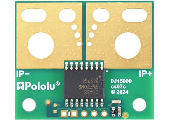CT433-HSWF70MR TMR Current Sensor Large Carrier -70A to +70A, 3.3V, top view.