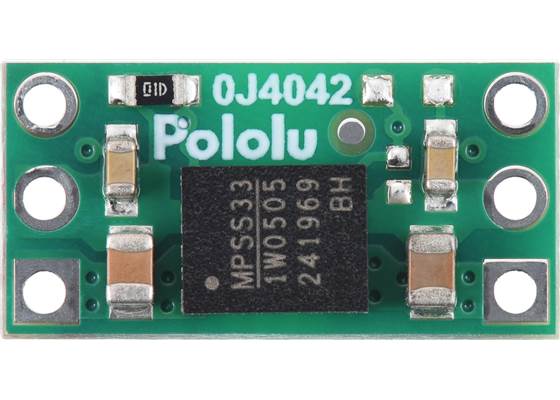 Isolated DC-DC Power Module, MIE1W0505BGLVH, 5V/3.3V, 200mA, top view.