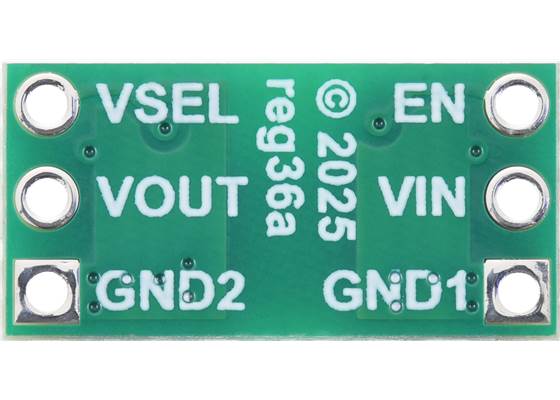 Isolated DC-DC Power Module, MIE1W0505BGLVH, 5V/3.3V, 200mA, bottom view.