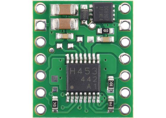 TB67H453FNG Single Brushed DC Motor Driver Carrier, top view.